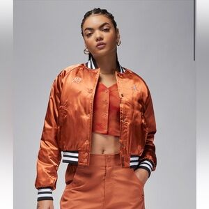 Air Jordan Women's Varsity Bomber Jacket Medium Copper FB5152-209 NWT